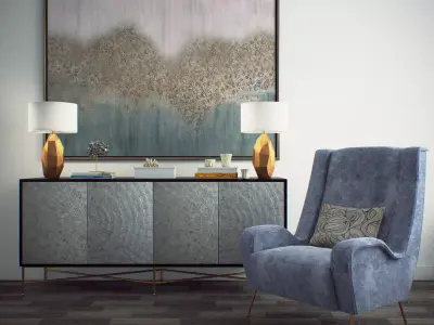 Decoratiw - 4 chair 3D model