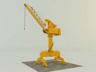 shipyard crane model 3D model