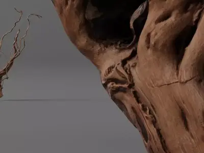 Photorealistic Scaper Root Low-poly 3D model