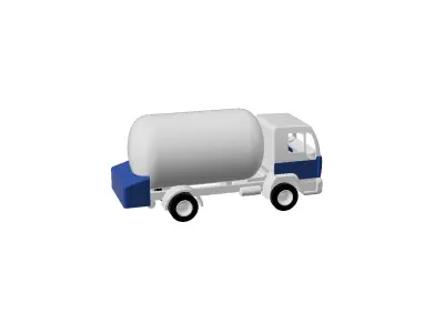 Low Polly 3d printable Oil Tanker 3D print model
