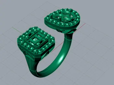 luxury diamond ring jr00116 3D print model