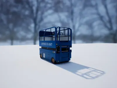 Scissor Lift Platform PBR Low-poly 3D model