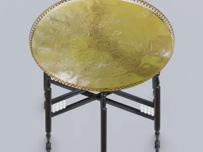 Moroccan tray table 3D model