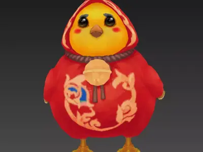 Chicken Low-poly 3D model shop