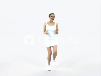 Dream 02M Running Jogging Sports Woman Low-poly 3D model
