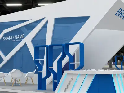 Exhibition Booth Stand stall 3D model  3D model