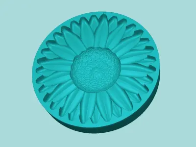 Sunflower 05 - Silicone Mold Maker - Template 3D print model