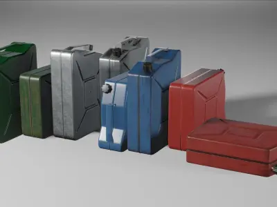 Jerrycan gas can Low-poly 3D model purchase