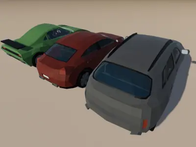 Low Poly Vehicles Low-poly 3D model purchase