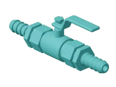 Plastic Premium Ball Valve Toy 3D model