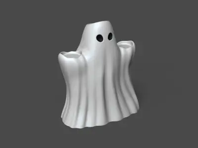 Cute Ghost Candlestick - Halloween Decoration Tool 3D print model