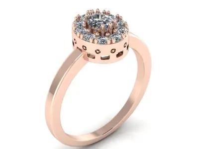 Jewelry Diamond Ring 3D Print Model 3D print model 6