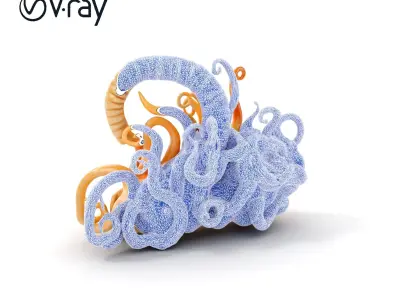 Alien Tentacled Creature Model Pack Low-poly 3D model