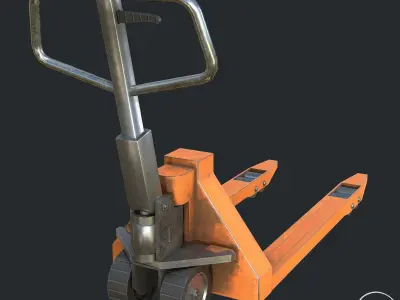 Pbr Hand Pallet Truck - Transpalet Low-poly 3D model