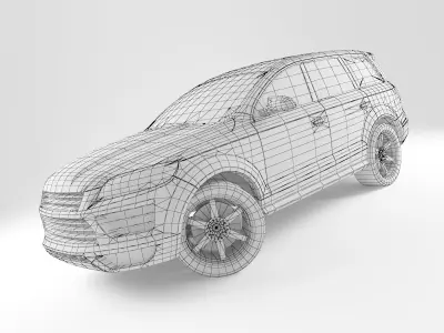 Car A7 Low-poly 3D model