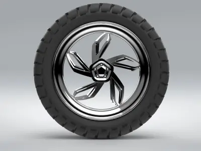 Rim and Tire 3D model from CGTrader