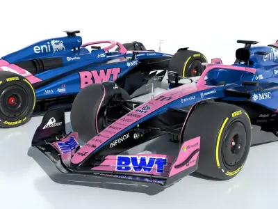 F1 Alpine A525 2025 Low-poly 3D model