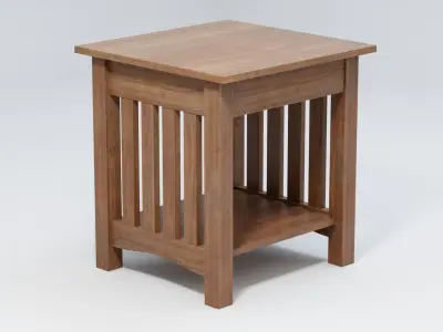 Classic Mission End Table 3D model