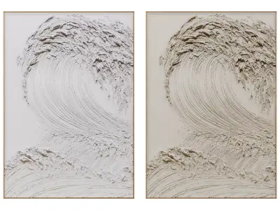 Abstract Painting Frame set 3D model 102
