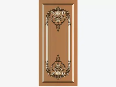 Carved Door onament for cnc 02 3D model