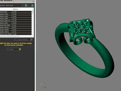 Rings for Women Womens Rings Stone Ring Ready STL 3DM Models  3D print model 24