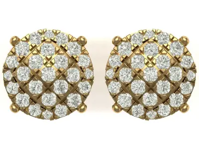 Earring 3D print model 9