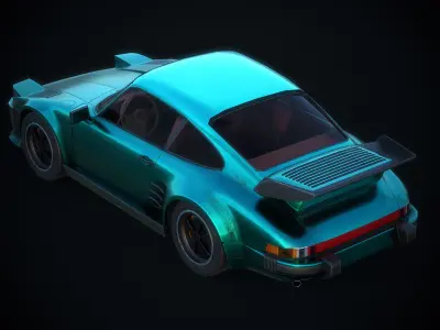 Porsche 911 Slantnose Authentic Car Game Ready Low-poly 3D model