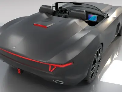 Zethus Roadster Low Poly 3D model