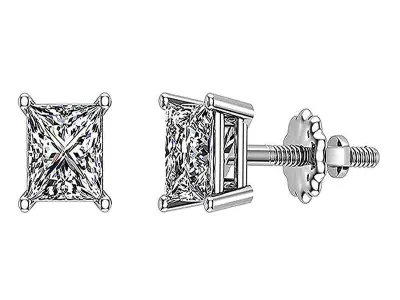 Women Diamond Earrings 3D print model 19
