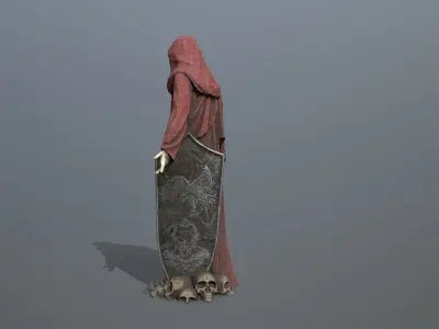 Man Statue 3 Low-poly 3D model