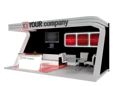 Booth Exhibition Stand a446a  3D model