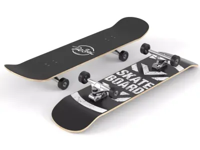 Skateboard two skateboards 3D model