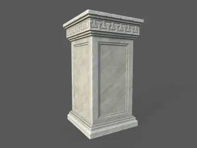 Roman Statue Holder Decoration Low-poly 3D model
