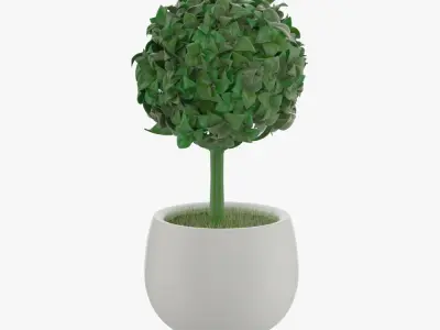 Artificial cacti rubberized topiary style 3D model