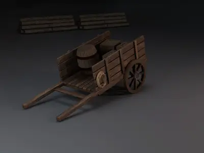 3d Barrel - Low Poly Low-poly 3D model