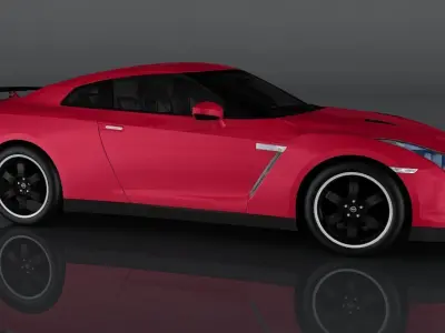Nissan GT-R Low-poly 3D model