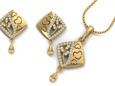 Pendant Necklace 3D print model 10