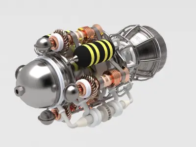Pegusus Rocket Engine  3D model