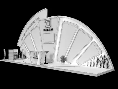 Booth Exhibition Stand a527 3D model