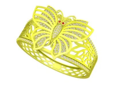 6264 luxury butterfly diamond bangle bracelets 3D print model
