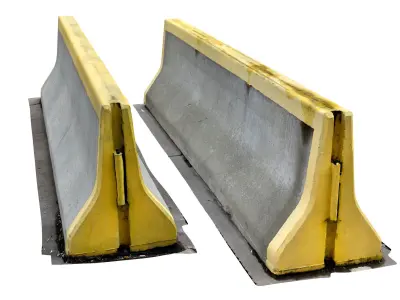 street barrier scan - low poly Free low-poly 3D model