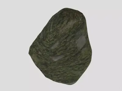 High Precision Moss Covered Rock 3D AssetKit PBR Low-poly 3D model