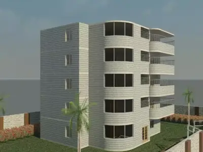 Resident Building 3D model 150m2 3D model