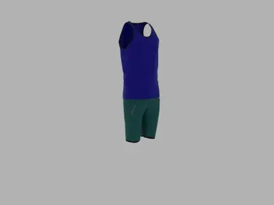 Sport Suit Low-poly 3D model 6