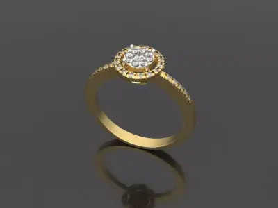 Luxury wedding ring 3D print model