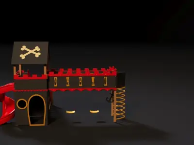 children playhouse pirates 3D model