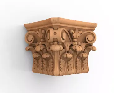 Column capital classic decorative ornament cnc 3d printing 02 3D print model