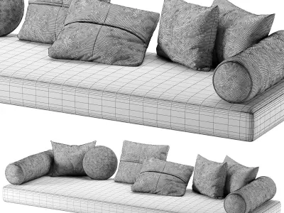 Decorative pillows Low-poly 3D model