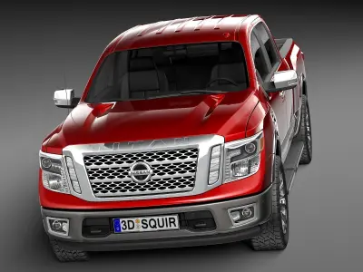 Nissan Titan 2017 3D model purchase