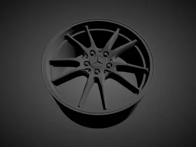 MERCEDES BENZ AMG GTR OME scalable and printable rims 3D print model